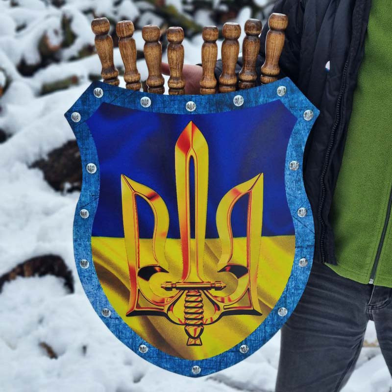 Набір шампурів подарунковий "Щит" Чохол, фото 1