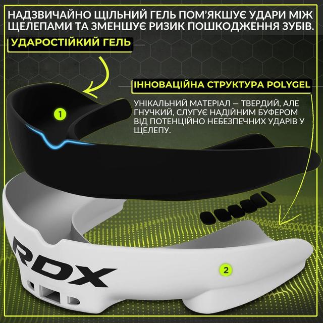 Капа RDX 3w доросла (вік 12+) White/Black 4