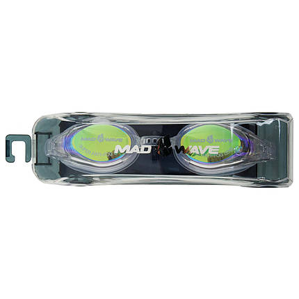 Окуляри для плавання з футляром, дорослі дзеркальні лінзи "Mad Wave" COMPETITION MIRROR AUTOMATIC, M043002, фото 1