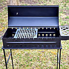 Мангал Садовий з кришкою 3 мм + 10 шампурів, фото 2