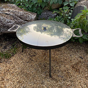 Сковорода з диска 40  см + з кришкою із нержавіючої сталі 40 см, набір для пікніка