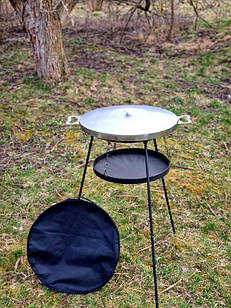 Сковорода з диска із нержавіючої сталі САДЖ з кришкою із нержавіючої сталі 60 см