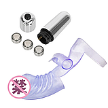 Насадка на палець у вигляді фалоімітатора на батарейках, Рожевий вібростимулятор точки G, Інтимні іграшки, фото 3