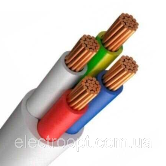 Кабель мідний з'єднувальний ПВС 4×0,75 мм² повномірний Gal-Kat