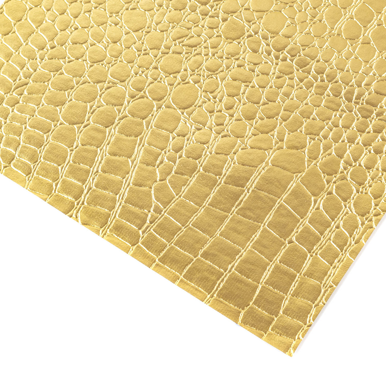 Шкірозамінник Reptilia глянцевий для блокнотів 25*35см Золото SHP019, фото 1