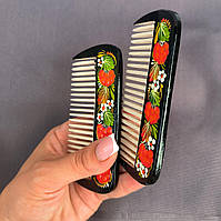 Гребінець "Калина" 5,5*11,5 см., з Петриківським розписом, ручна робота