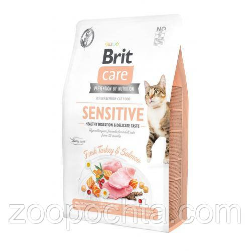 Сухий корм Brit Care GF Sensitive HDigestion & Delicate Taste для котів з чутливим травленням 400 гр, фото 1