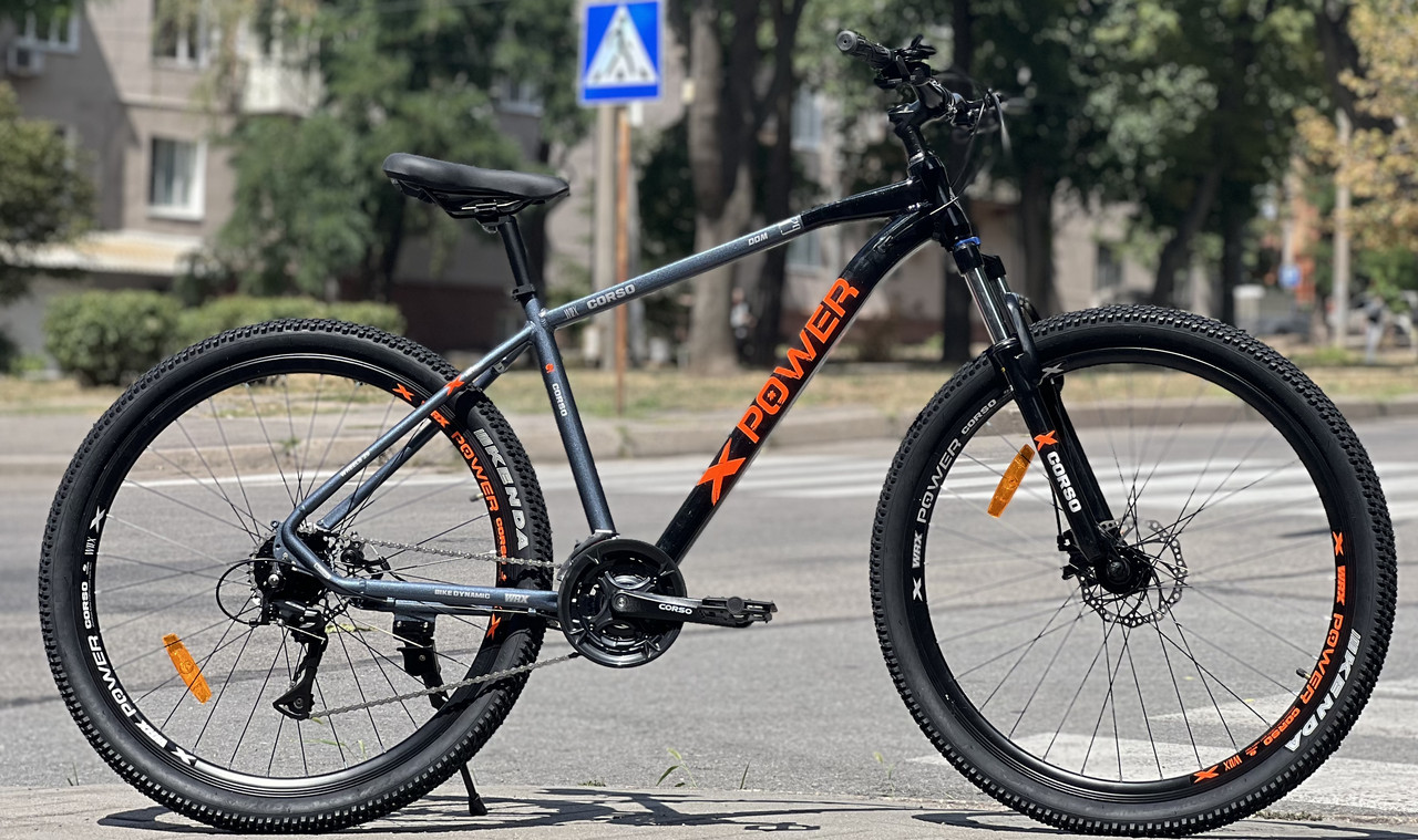 Велосипед спортивний гірський 29" Corso X-POWER PW-93255 сіро-помаранчевий на зріст 172-180 см, фото 1