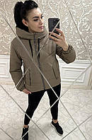 Модна демісезонна куртка на дівчинку, підліткова і доросла куртка на блискавці з капюшоном , р. 146-170