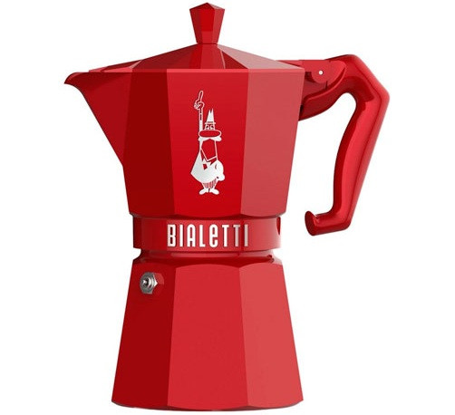 Гейзерна кавоварка Bialetti Moka Exclusive 270 мл. 6 чашок Red