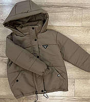 Модна демісезонна куртка на дівчинку, підліткова і доросла куртка на блискавці з капюшоном , р. 146-170