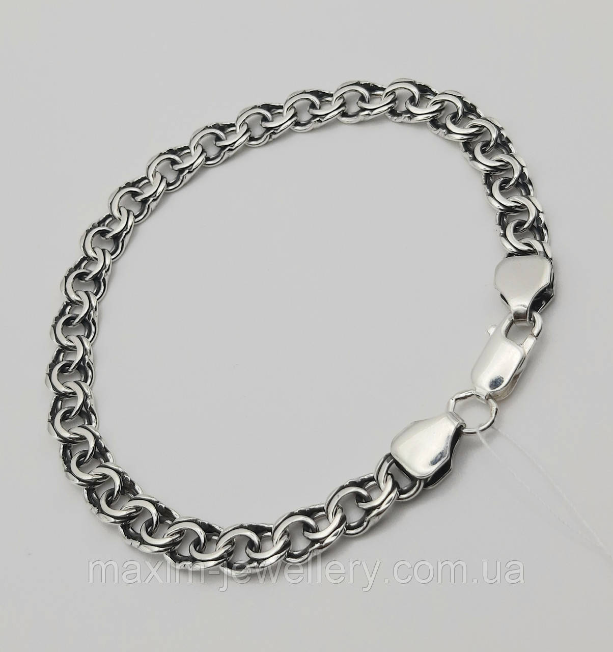 Браслет "Бісмарк плоский" зі срібла (21,5-11,4гр.), фото 1