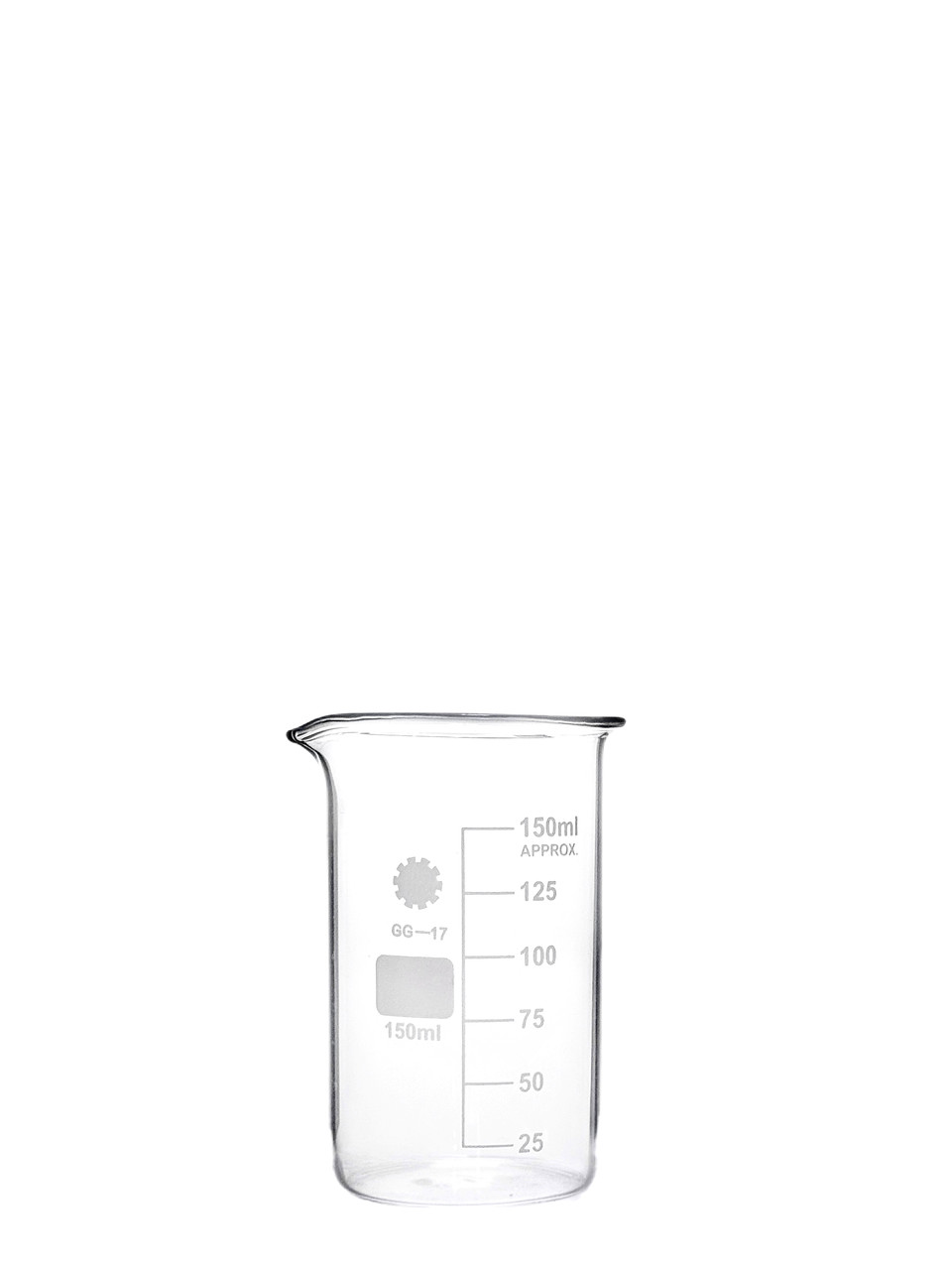 Склянка хімічна висока з мітками і носиком 150 мл, G.G. 17