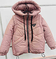 Куртка-жилетка демісезонна на дівчинку, р.122-146.