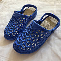 Крокси жіночі бежево-сині, розміри в описі