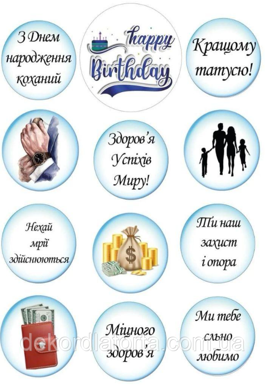 Вафельна картинка Капкейки 8510