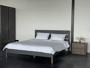 Ліжко двоспальне "Еко" з натурального дерева ясен