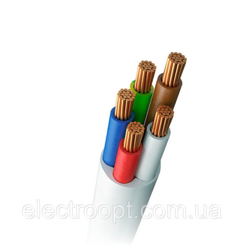 Кабель мідний з'єднувальний ПВС 5×2,5 мм² повномірний Gal-Kat