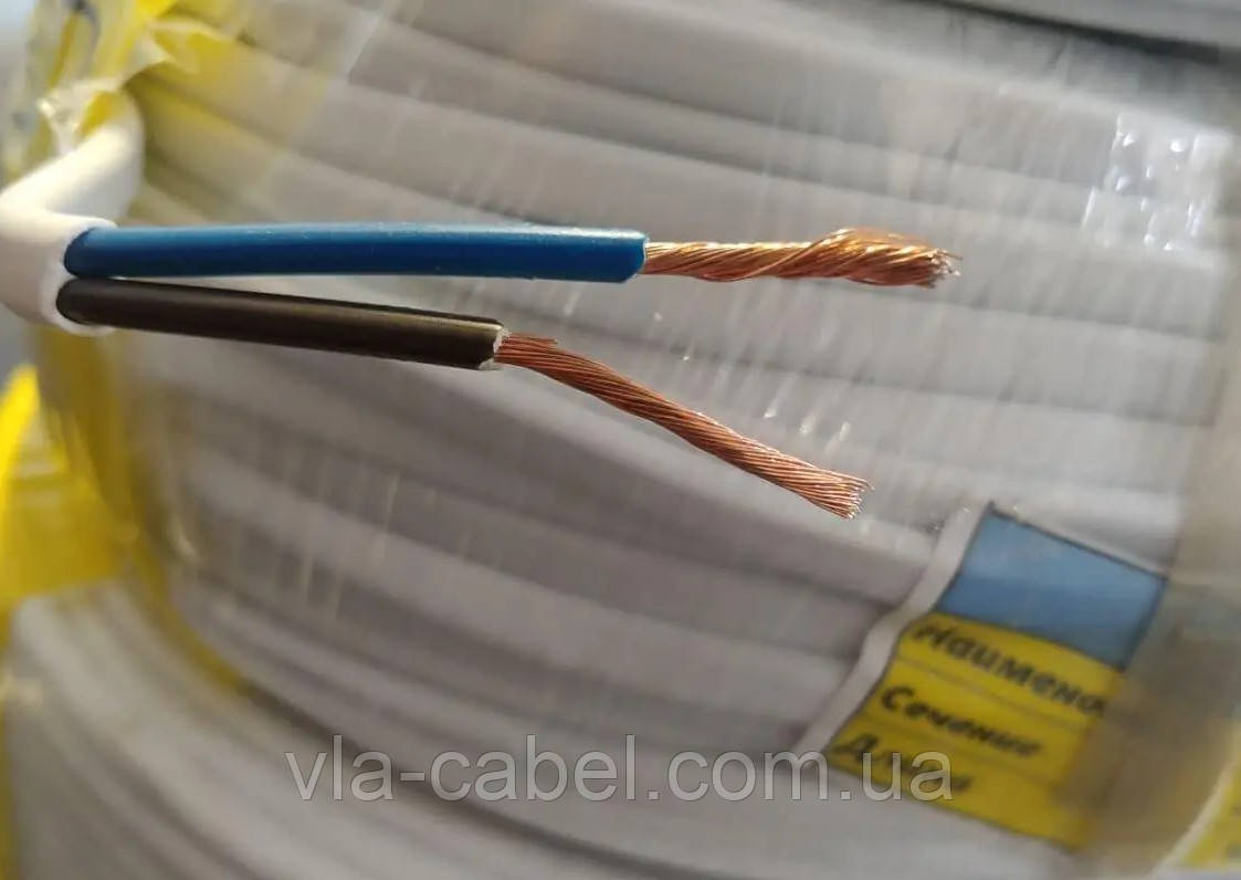 Провід шнур ШВВП 2х2.5 мідний двожильний Одеса ГОСТ (бухта 100м), фото 1