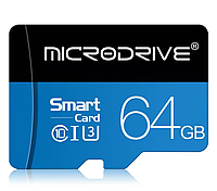 Карта памяти TF MicroSD Microdrive Class 10 64GB + Адаптер