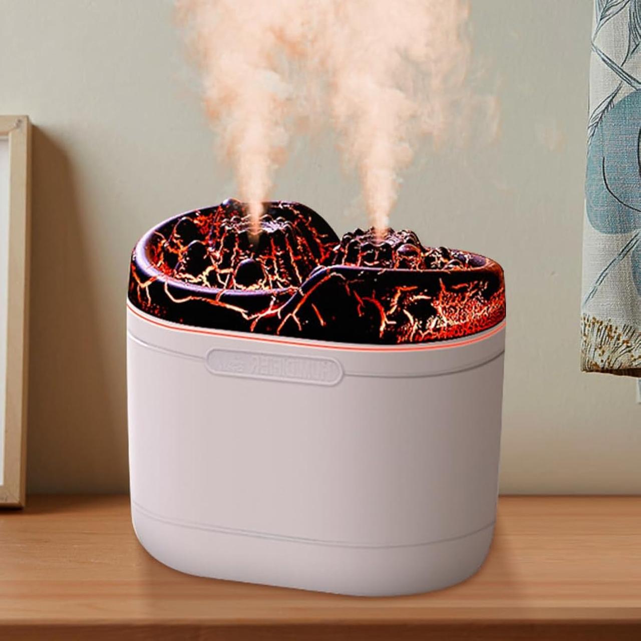 🤍Нічник зволожувач повітря Aroma Diffuser "Вулкан" настільний аромадифузор з RGB підсвіткою, фото 1
