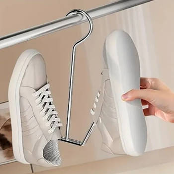 Органайзер для взуття в шафу 5 шт, вішалка для взуття конструкція дозволяє чіпляти вішалку за вішалку
