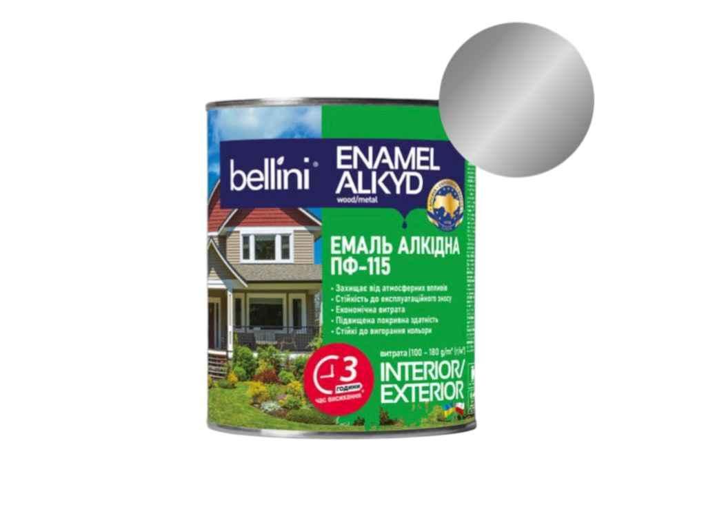 Емаль алкідна ПФ-115 Сріблястий 2,2кг ТМ BELLINI, фото 1