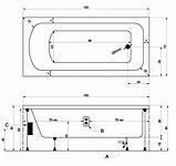 Ванна акрилова Milas 150x70х38 см прямокутна без ніжок, фото 2