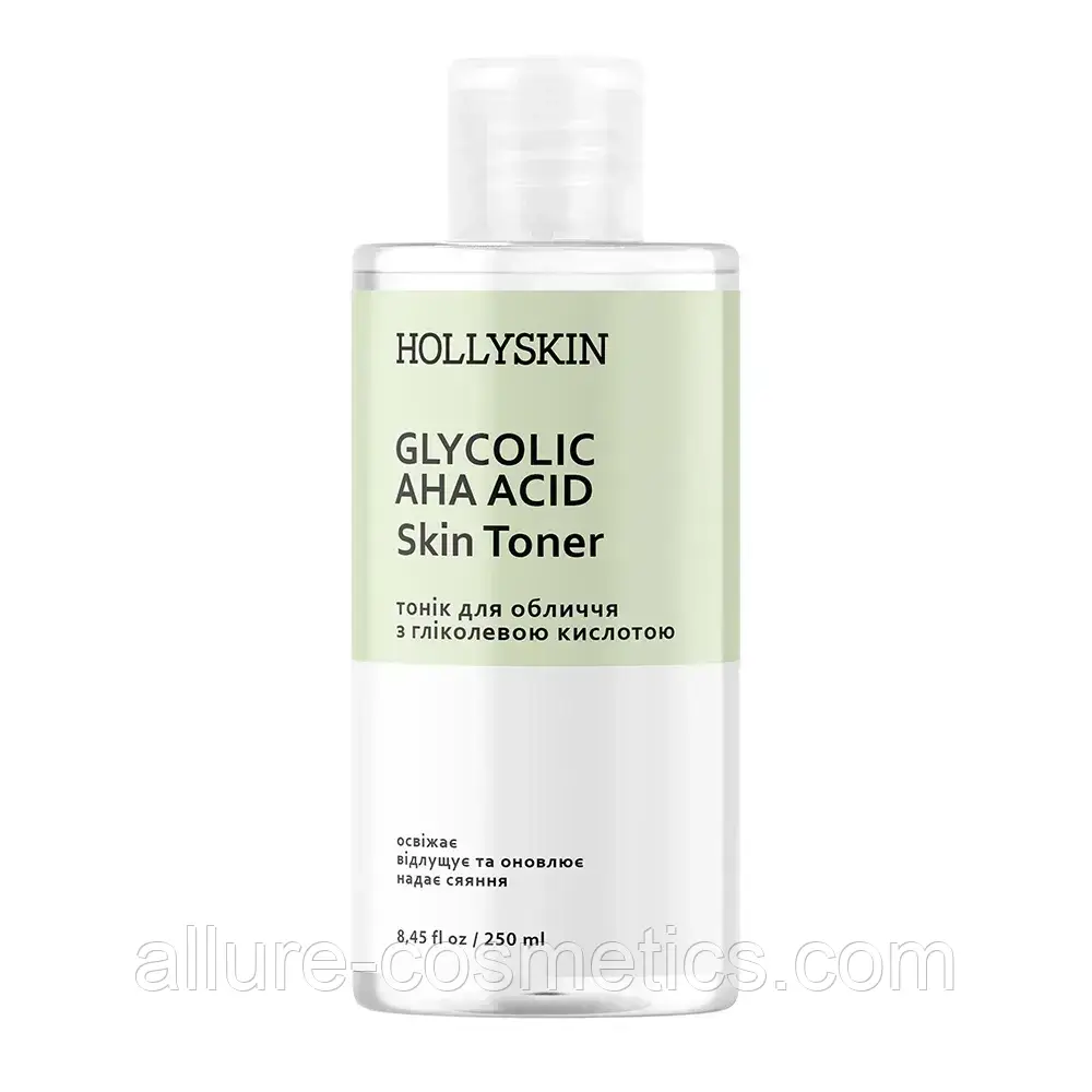 Тонік для обличчя HOLLYSKIN Glycolic AHA Acidr Skin Toner 250 ml, фото 1