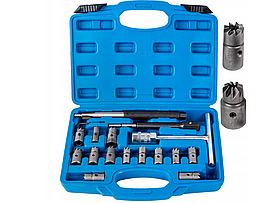 Комплект фрез для гнізд сопел форсунки 17 предметів Falon-tech FT8187