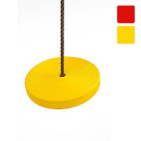 Гойдалки дитячі підвісні Тарзанка DISK WCG диск для дитячого майданчика R_1227 Жовтий