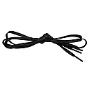 Шнурки для взуття 0,5 см / плоскі / вощені / чорні 120 см, фото 2