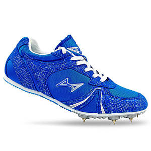 Шипки для легкої атлетики розмір 35-43 Health 599-1 (верх-PU, PL, підошва-PU, метал, 7 шипів, синій)