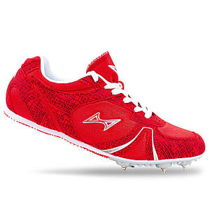 Шипки для легкої атлетики розмір 35-43 Health 599-2 (верх-PU, PL, підошва-PU, метал, 7 шипів, червоний)