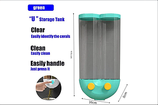 Диспенсер для сипких продуктів із дозатором до 2 кг GREEN YU227