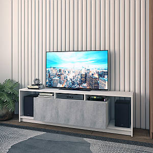 Стінка у вітальню Doros U1 160х38х48 см Білий/Бетон (DRS-011409)