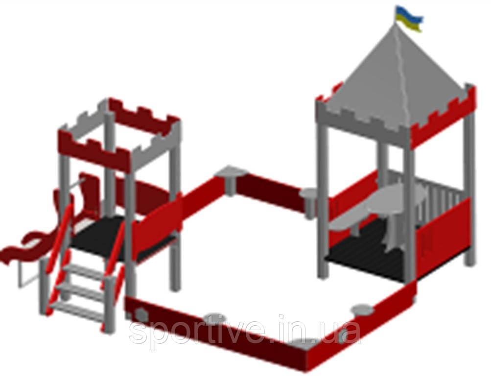 Пісочний двір "Цитадель" з гіркою 0,7 м – від Sportive