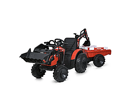 ВЕЛИКИЙ дитячий трактор - електромобіль з причепом та двома ківшами Bambi