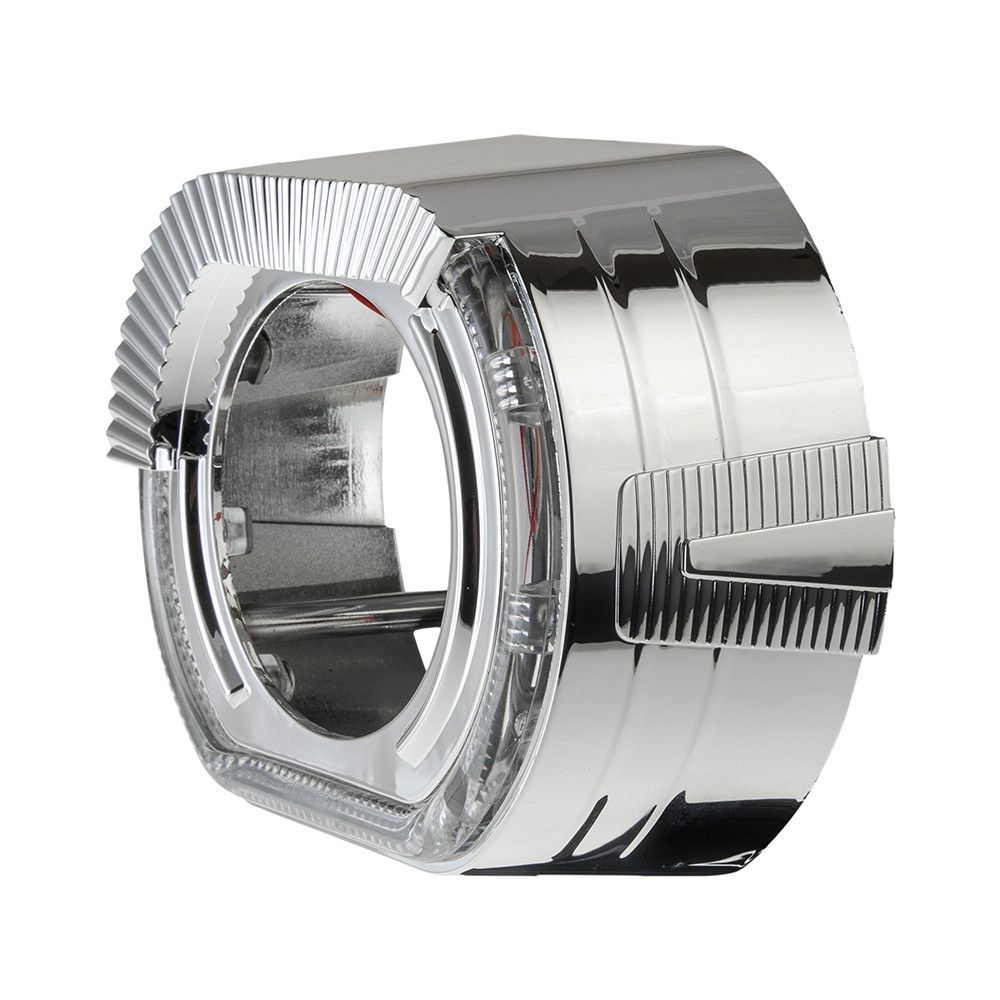 Маска для автомобільної Bi-LED лінзи | Декоративна накладка на лінзу у фару CYCLONE S-49 DRL+TURN 2.5", фото 1