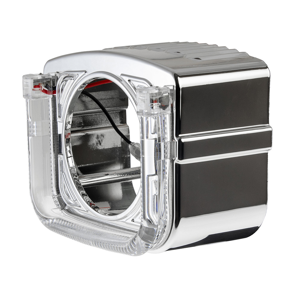 Маска для автомобільної Bi-LED лінзи | Декоративна накладка на лінзу у фару CYCLONE S-52 DRL 2.5", фото 1