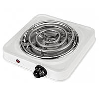 Плита електрична Suntera SP-1910, електроплита 1000 w, електроплита 1 комфорка. Колір: білий