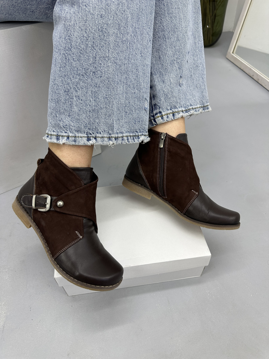 Черевики жіночі Guero 217-51-109 коричневі на низькому ходу 37, фото 1