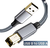 Якісний кабель для принтера, сканера, МФУ HP, Canon, Epson, Dell, факсу, мікрофону Maono, Snowball