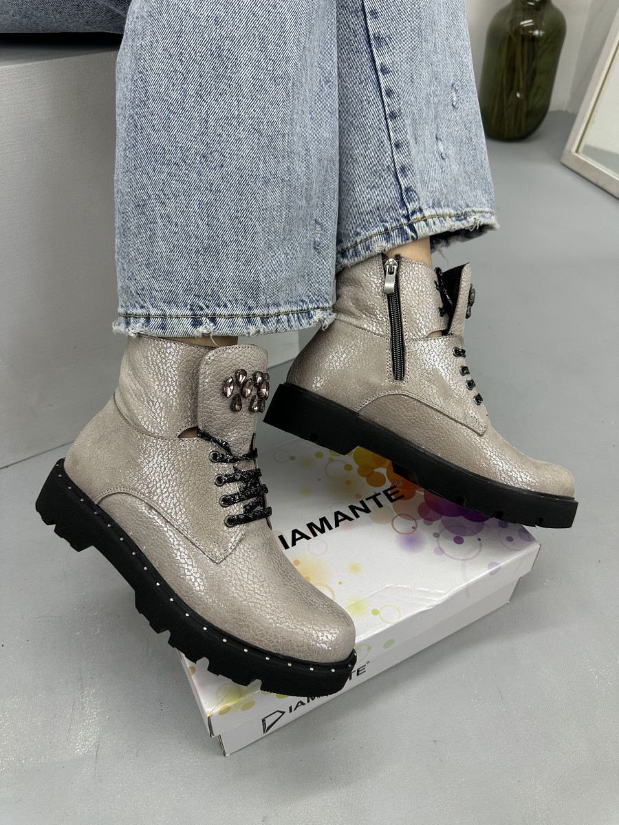 Черевики жіночі ArasShoes 420-Pudra демісезонні світла шкіра 37, фото 1