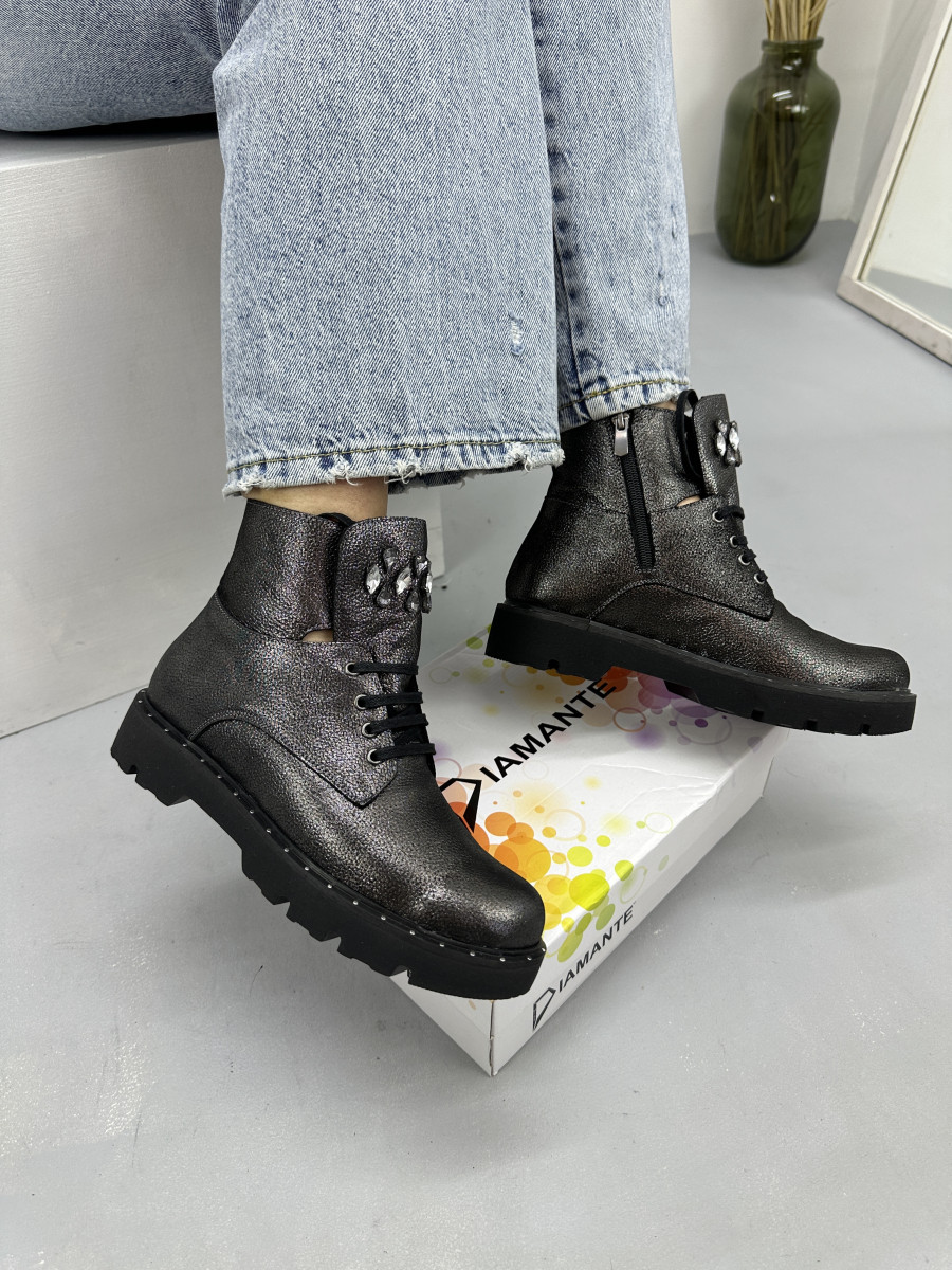 Черевики жіночі Aras Shoes 415-Gelik шкіряні на шнурівці 37, фото 1