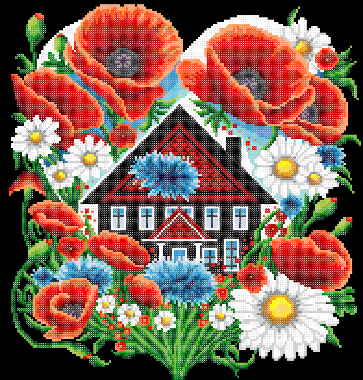 Схема для вишивки бісером ,, Оберіг Мій Щасливий дім (часткова),, Сб-3-157, фото 1