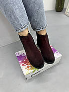 Черевики жіночі Tunkay 8503-bordo челсі на підборах 37, фото 4