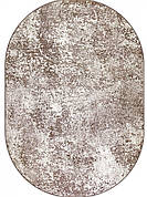 Килим овал 1,60х3 з ворсом на тканій основі бежевий мармур Mira 24058/120о