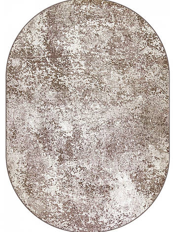 Килим овал 2х5 з ворсом на тканій основі бежевий мармур Mira 24058/120о, фото 1