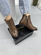 Черевики жіночі HG16M коричневі на низькому ходу 37, фото 5